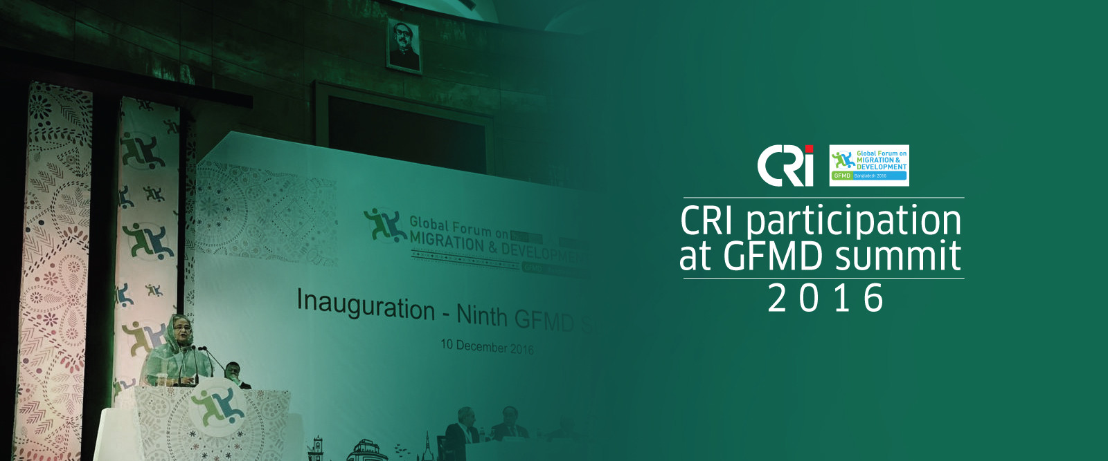 CRI Participation at GFMD Summit 2016