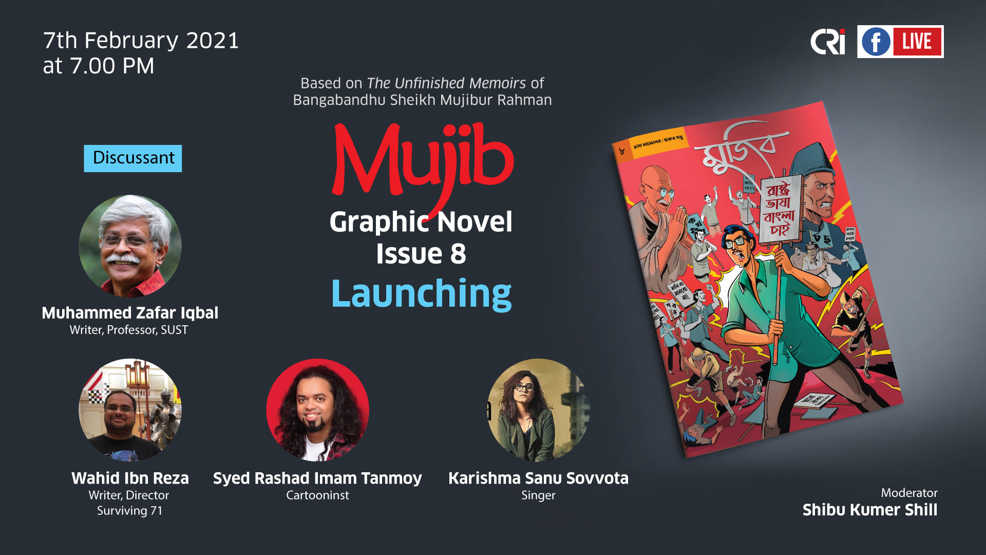 8th episode of graphic novel series ‘Mujib’ to be launched on 7th February, 2021