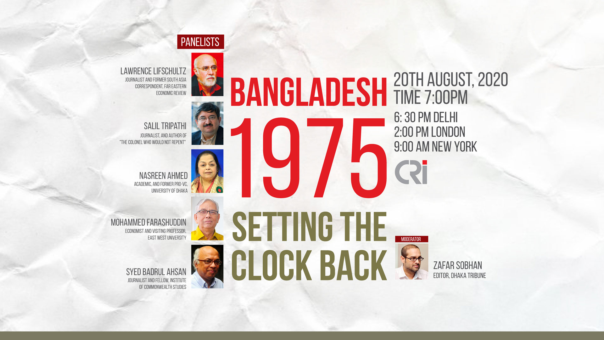 Bangladesh 1975: Setting the Clock Back